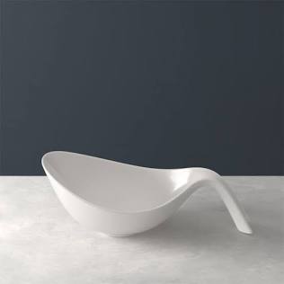 Villeroy & Boch Flow Set per Insalata, 3 Pezzi, Porcellana Premium, Bianco