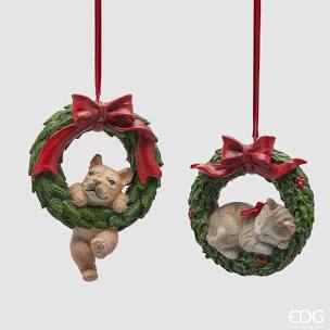 EDG Corona Natalizia con Cucciolo H10 cm