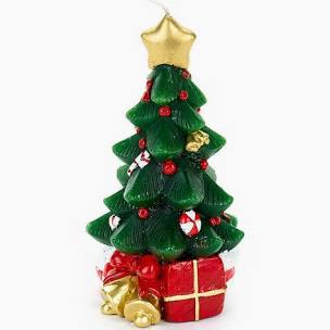 Candela albero con pacchetti Nuvole di Stoffa “La Giostra di Amelie” 16,5 CM