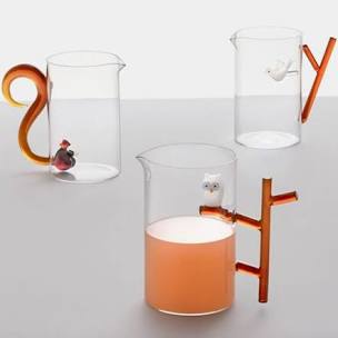 Ichendorf Milano Animal Farm Brocca Coda di Scoiattolo in Vetro Borosilicato