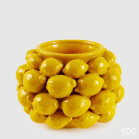 EDG Enzo de Gasperi Vaso Chakra Limoni H19 D28 cm
