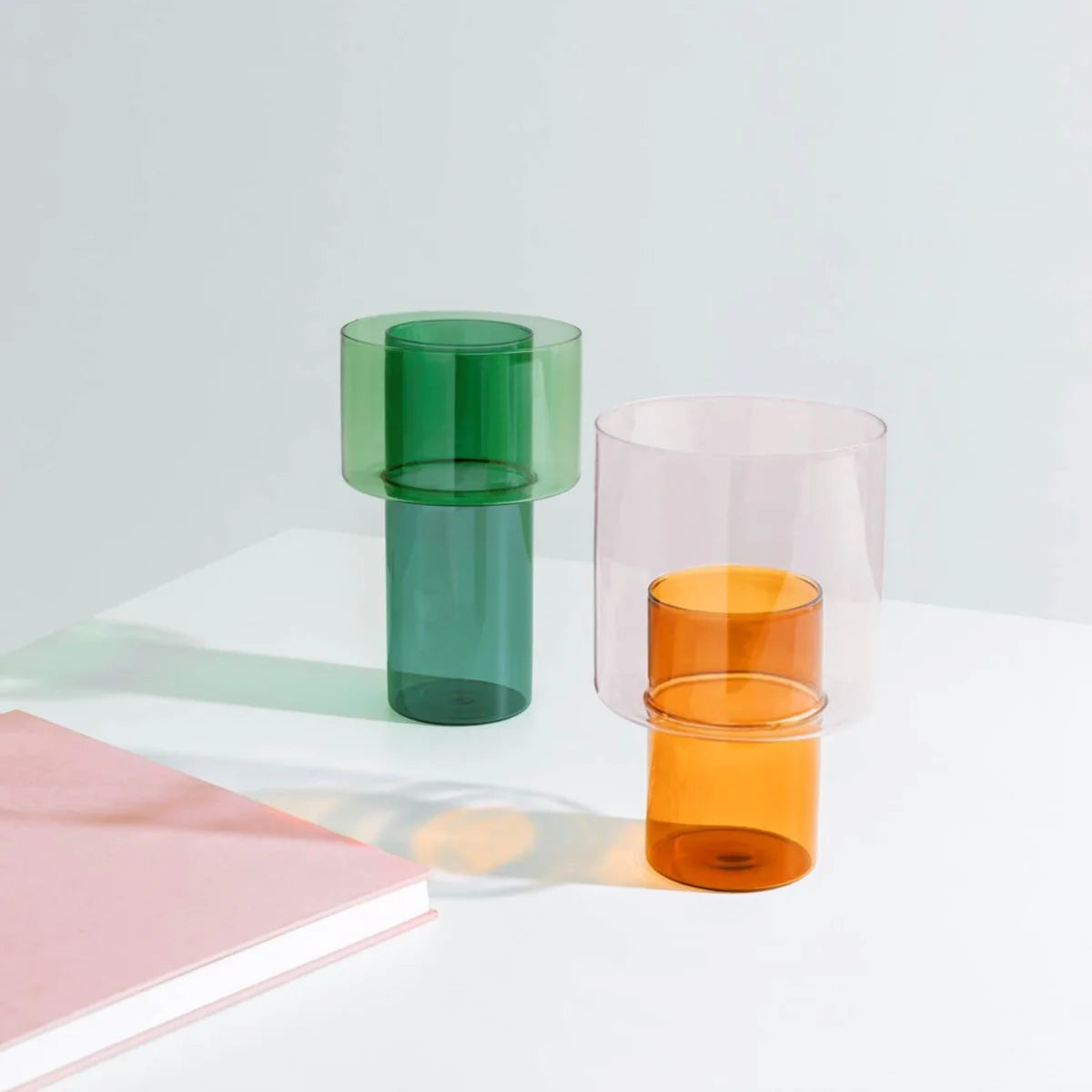 Ichendorf Milano Boreale Vaso B Ambra e Rosa in Vero Borosilicato