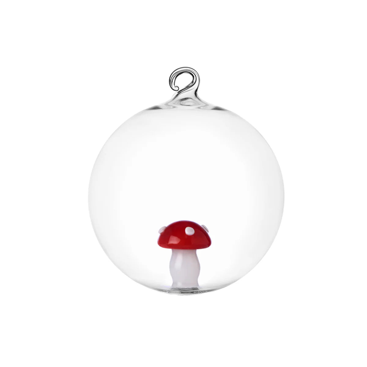 Ichendorf Milano Alice Pallina di Natale Fungo Rosso in Vetro Borosilicato