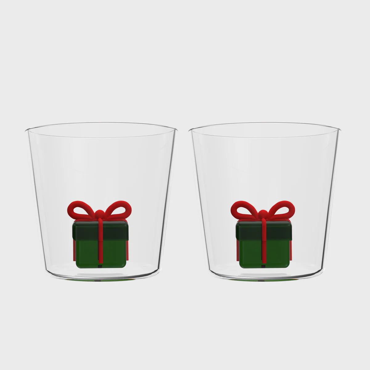 Ichendorf Milano Christmas Tales Set 2 Tumbler Regalo Verde in Vetro Borosilicato