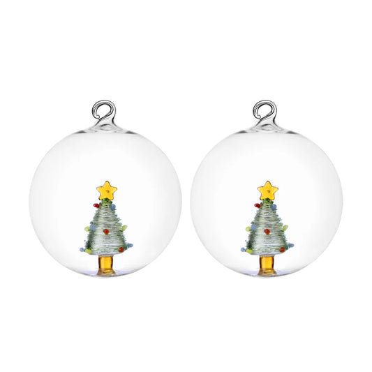 Ichendorf Milano Christmas Tales Set 2 Palle Albero di Natale Verde
