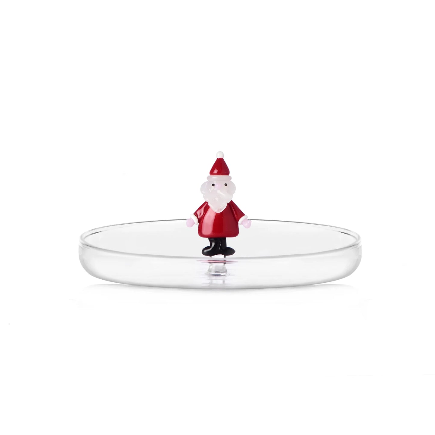 Ichendorf Milano Christmas Tales Piattino Babbo Natale in Vetro