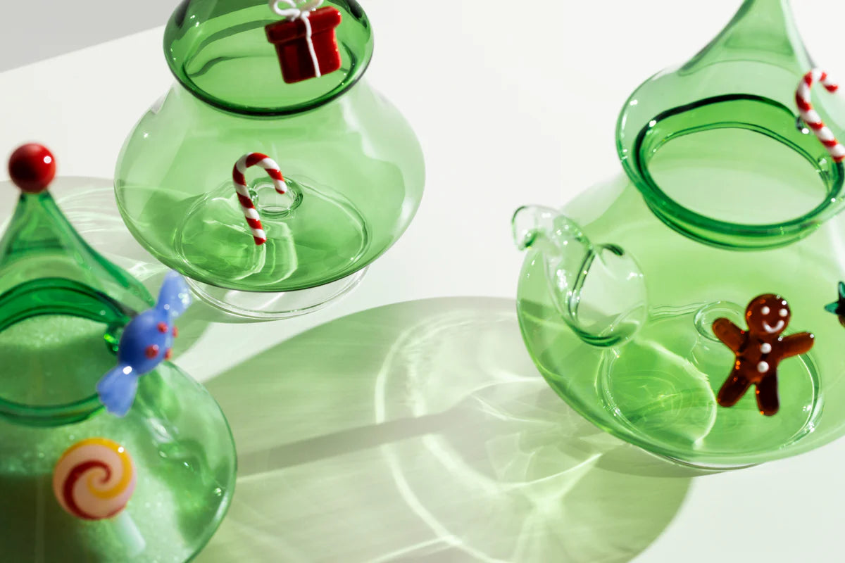 Ichendorf Milano Schiaccianoci Teiera Albero di Natale in Vetro