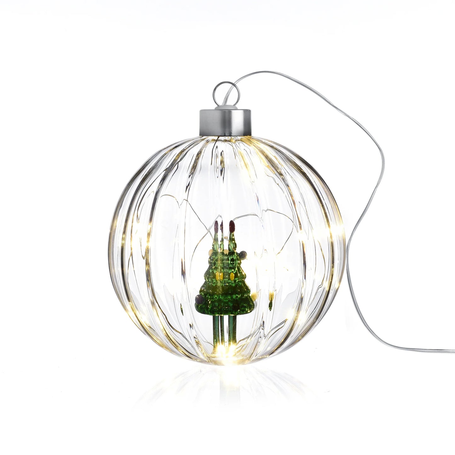 Ichendorf Milano Woodland Tales Palla di Natale Albero con Led in Vetro