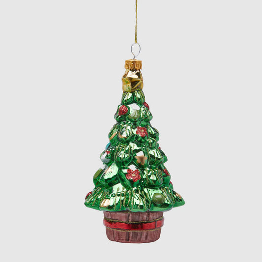 EDG Enzo De Gasperi Addobbo Pallina Pino Albero di Natale 15,5cm Satinato Vetro