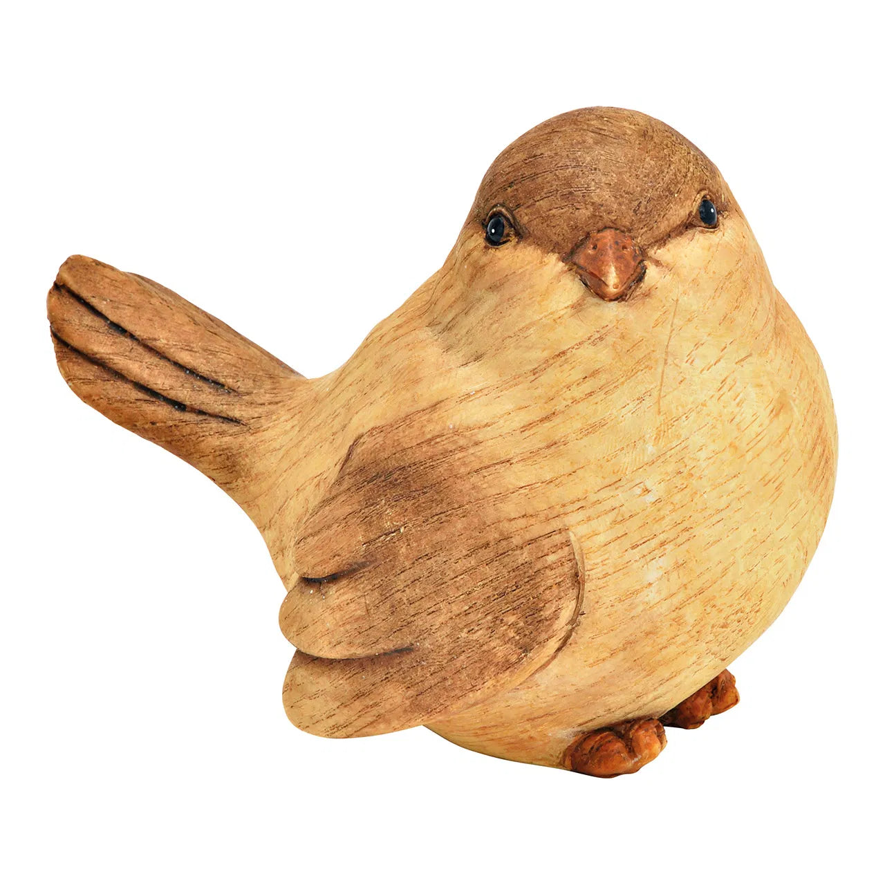 🐦 Wurm Uccello in Legno Marrone – 14x11x9 cm