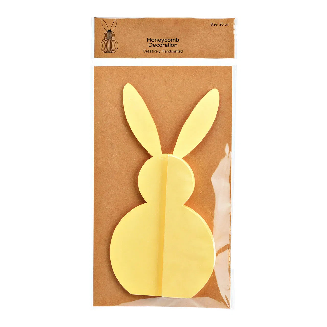🐰 Wurm Coniglietto a Nido d’Ape – Giallo – 11x20x11 cm