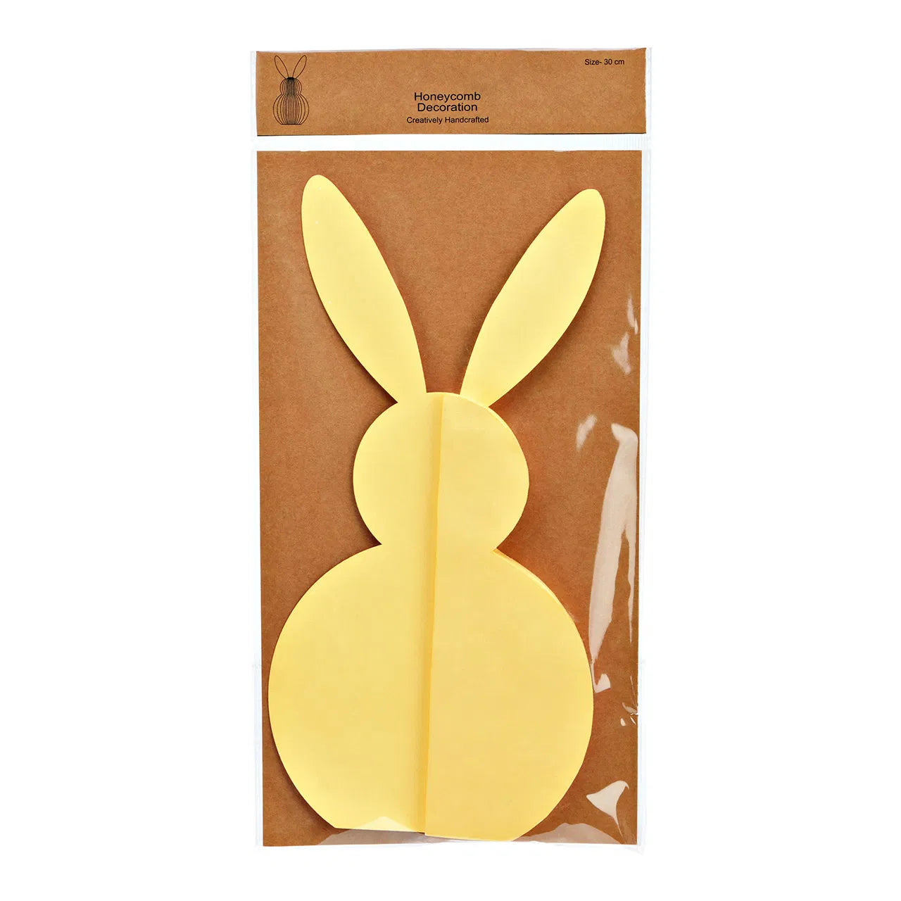 🐰 Wurm Coniglietto Origami a Nido d’Ape – Giallo – 16x30x16 cm
