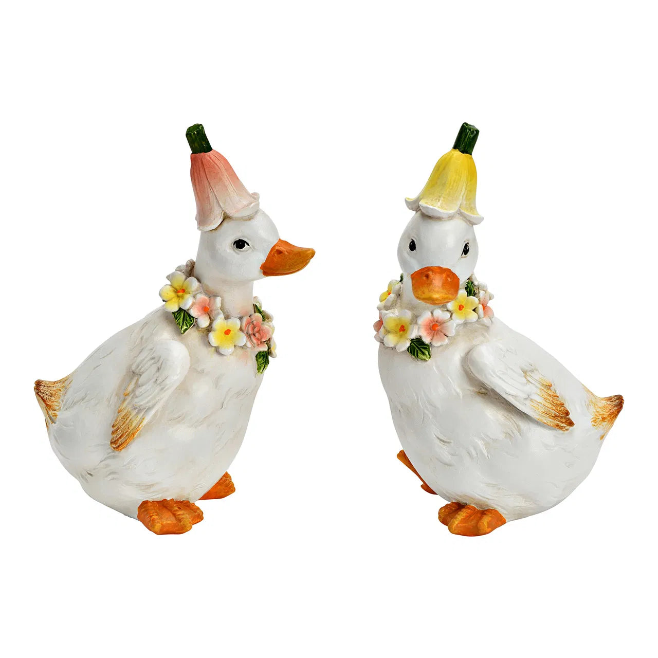 🦆 Wurm – Coppia di Anatre con Cappello a Campana in Polietilene Bianco – 2 Modelli