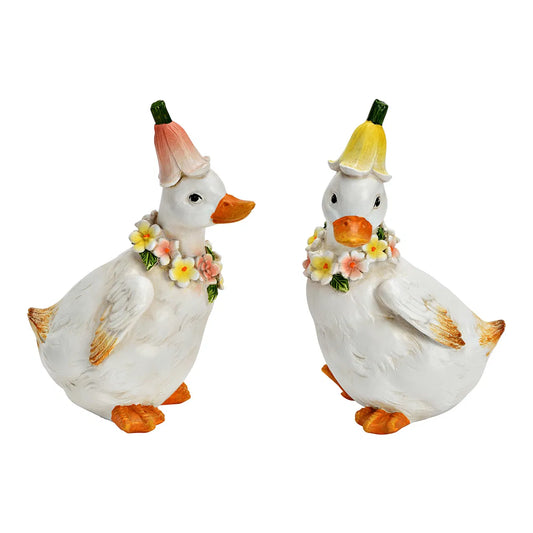 🦆 Wurm – Coppia di Anatre con Cappello a Campana in Polietilene Bianco – 2 Modelli