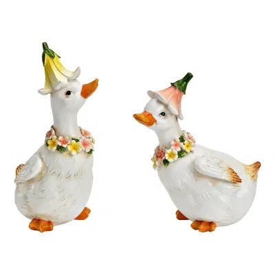 🦆 Wurm – Coppia di Anatre con Cappello a Campana in Polietilene Bianco – 2 modelli