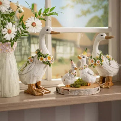 🦆 Wurm – Coppia di Anatre con Cappello a Campana in Polietilene Bianco – 2 modelli