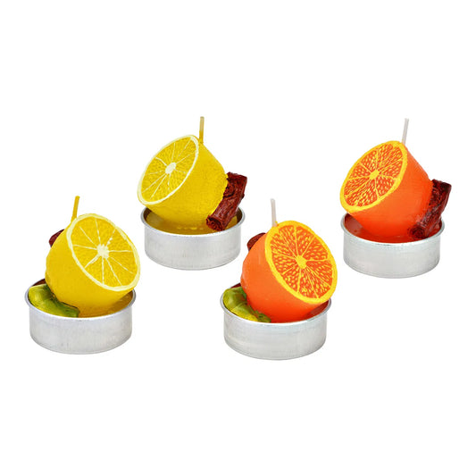 🕯️ Wurm –  Set di Candele Profumate al Limone e Arancio – 6 Pezzi