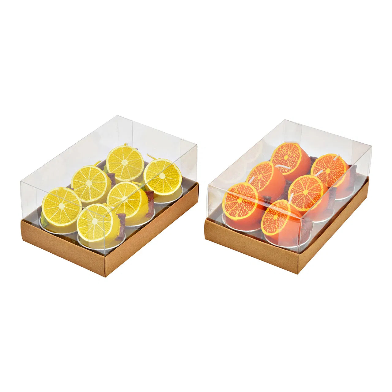 🕯️ Wurm –  Set di Candele Profumate al Limone e Arancio – 6 Pezzi