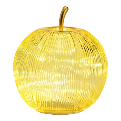 🍏 Wurm Mela Decorativa con 15 LED – Verde – 16x17x16 cm