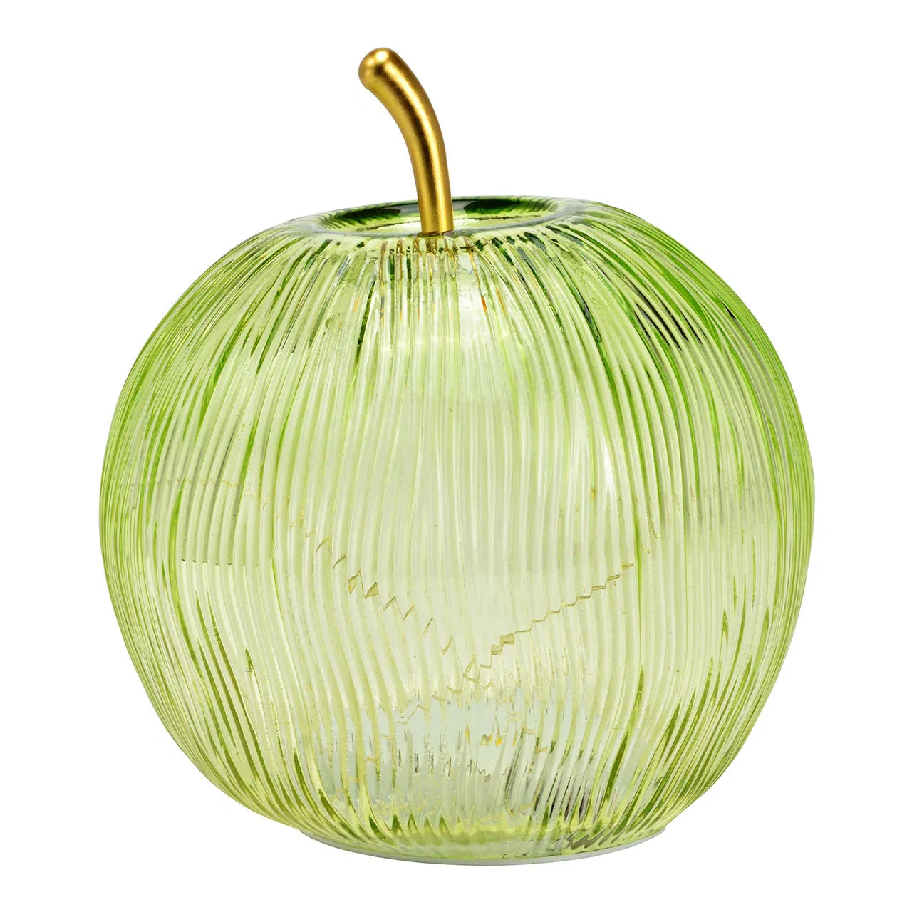 🍏 Wurm Mela Decorativa con 15 LED – Verde – 16x17x16 cm