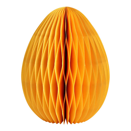 🥚 Wurm Uovo di Pasqua Origami a Nido d’Ape – Giallo – 23x30x23 cm