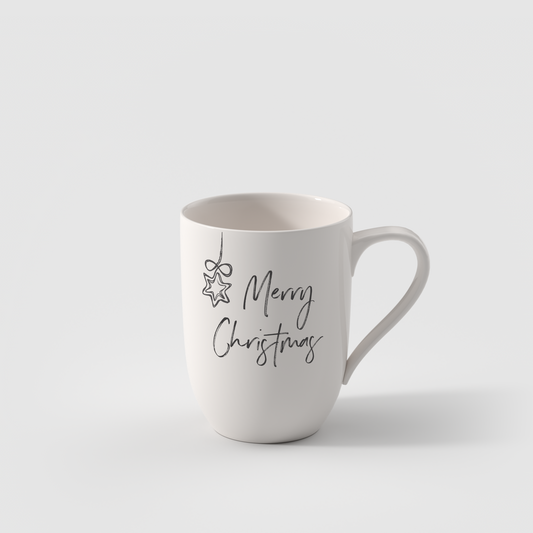 Villeroy & Boch - Statement Lines tazza con manico, Marry Christmas, 290ml, porcellana Premium, bianco