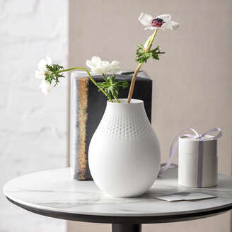 Villeroy & Boch Manufacture Vaso bianco, 15,9 x 20,4 cm, Premium Porcelain