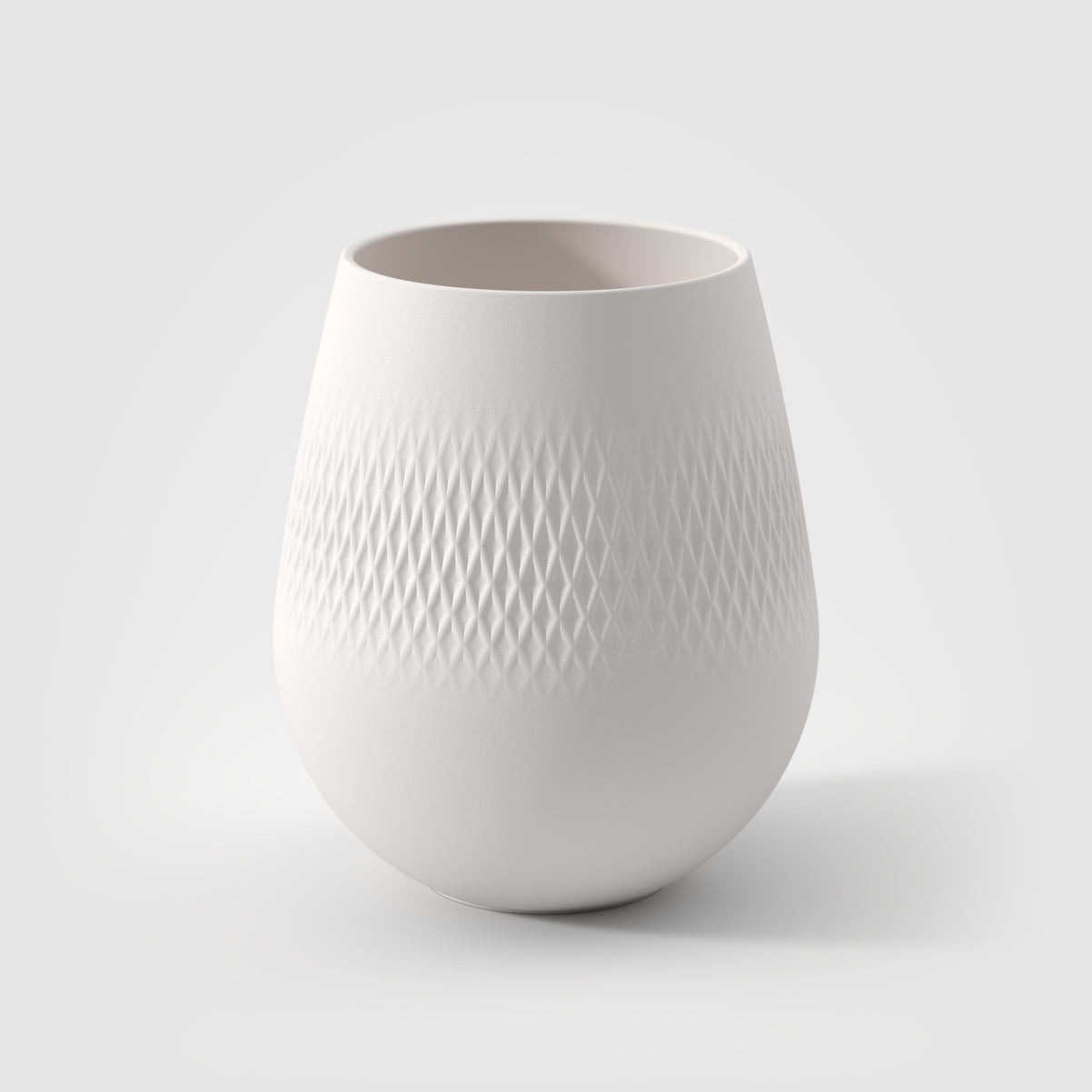 Villeroy & Boch Manufacture Vaso bianco, 12,4 x 14,7 cm, Premium Porcelain
