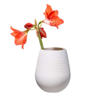 Villeroy & Boch Manufacture Vaso bianco, 12,4 x 14,7 cm, Premium Porcelain