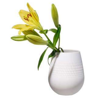 Villeroy & Boch Manufacture Vaso bianco, 12,4 x 14,7 cm, Premium Porcelain