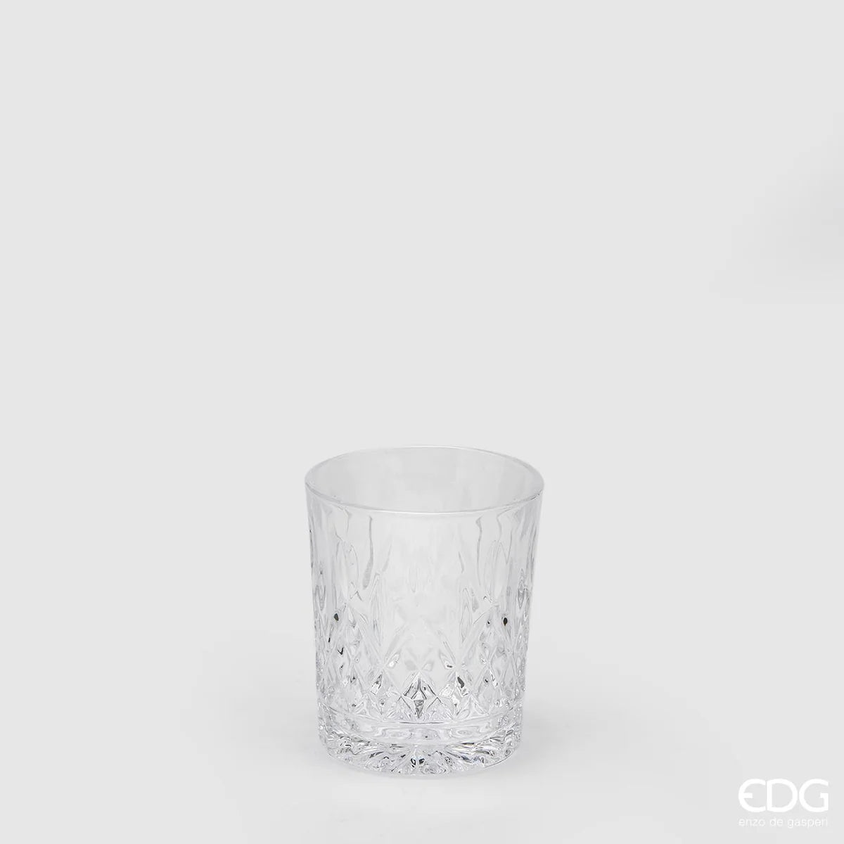 EDG Enzo De Gasperi Set 6 Bicchieri Acqua Rombi in Vetro H10 D8 cm