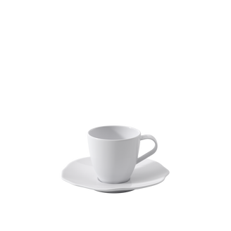 Villeroy & Boch Pura Piattino per tazzina da caffè bianca, 11,6 x 11,5 cm, Premium Bone Porcelain