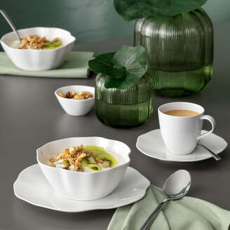 Villeroy & Boch Pura Piatto da dessert/ colazione bianco, 22 x 22 cm, Premium Bone Porcelain