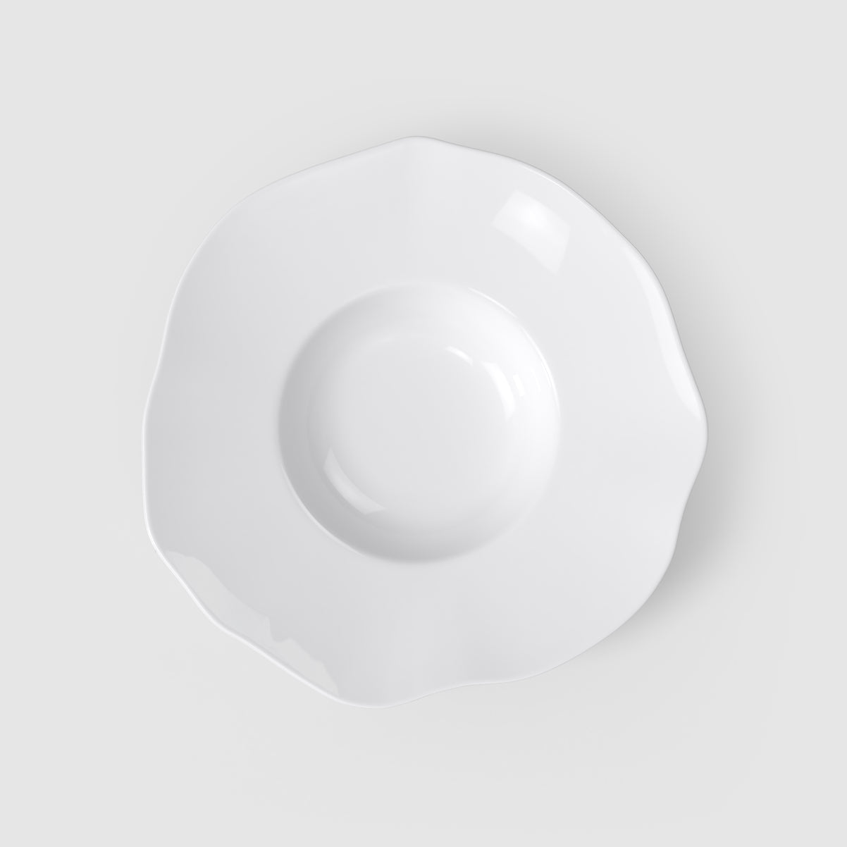 Villeroy & Boch Pura Piatto da pasta bianco, 28,5 x 28,8 cm, Premium Bone Porcelain