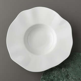 Villeroy & Boch Pura Piatto da pasta bianco, 28,5 x 28,8 cm, Premium Bone Porcelain