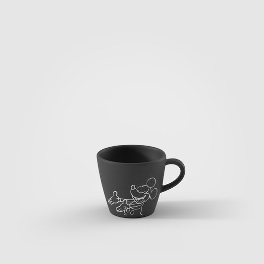 Villeroy & Boch DISNEY Manufacture - Mickey Mouse Tazzina da caffè nero, 60 ml, Premium Porcelain