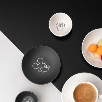 Villeroy & Boch DISNEY Manufacture - Mickey Mouse Coppetta macedonia nera, Premium Porcelain