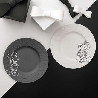 Villeroy & BochDISNEY Manufacture - Mickey Mouse Piatto da dessert/ colazione bianco/nero, Ø 21,7 cm, Premium Porcelain