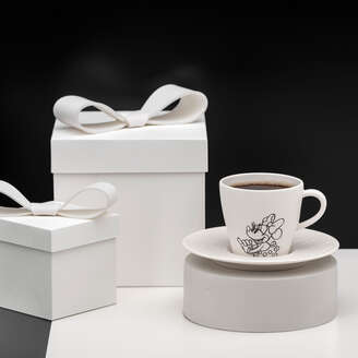 Villeroy & Boch DISNEY Manufacture - Mickey Mouse Piattino per tazzina da caffè bianco, 12 cm, Premium Porcelain