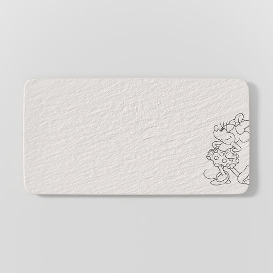 Villeroy & Boch DISNEY Manufacture - Mickey Mouse Vassoio da portata bianco, 34,9 × 17,9 cm, Premium Porcelain
