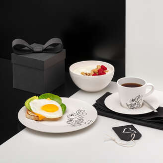 Villeroy & Boch.DISNEY Manufacture - Mickey Mouse Ciotola per cereali bianco, 430 ml, Premium Porcelain