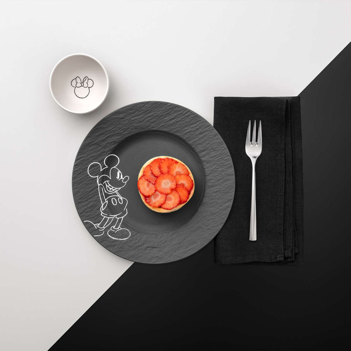 Villeroy & Boch. DISNEY Manufacture - Mickey Mouse Ciotolina portasalse bianco, Premium Porcelain