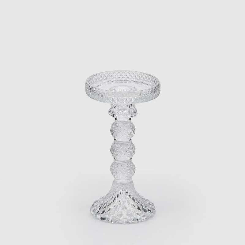EDG Enzo De Gasperi Portacandela Classic in vetro H 14.3 cm