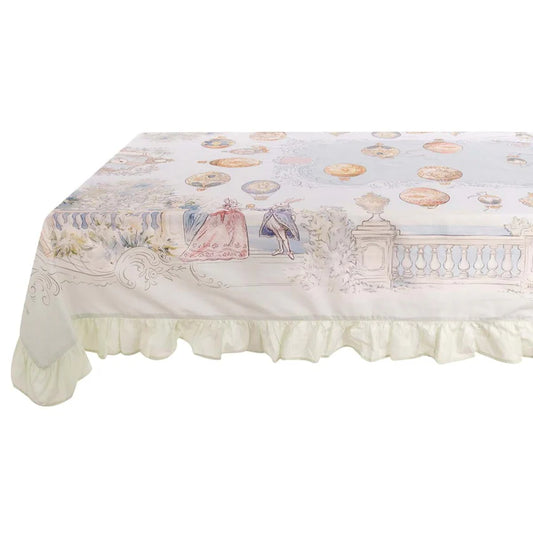 Blanc Mariclò · Tovaglia Rettangolare di Pasqua in cotone con Gala “Rococo” · 180×260 cm