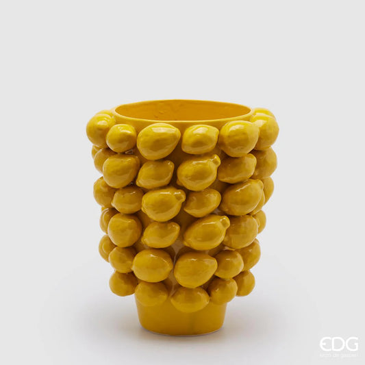 EDG Enzo de Gasperi Vaso Chakra Limoni Svasato H36 cm