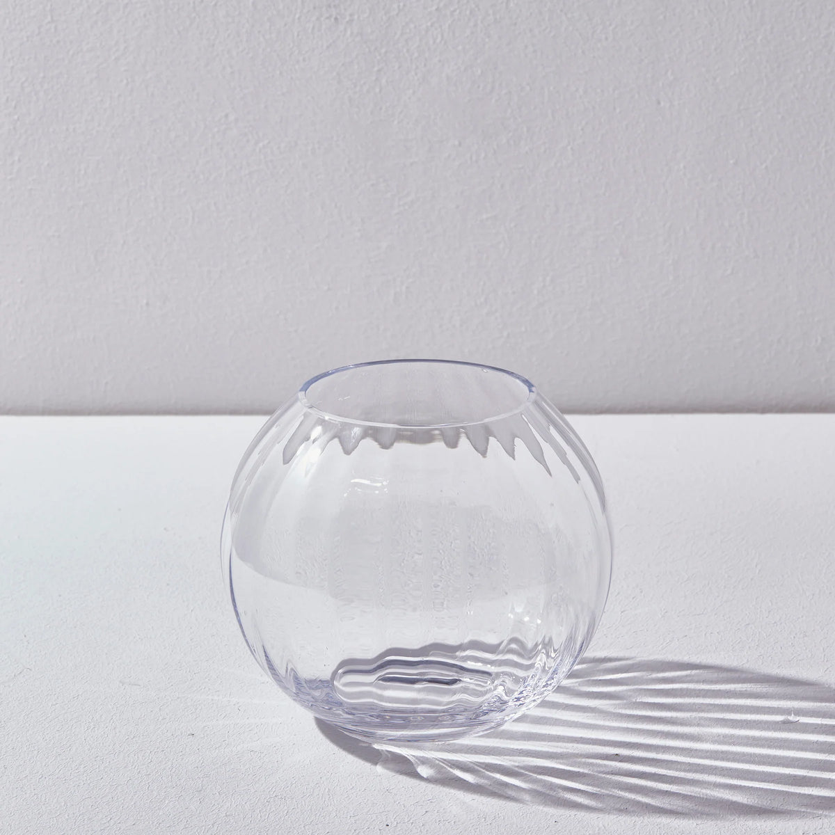 EDG Enzo De Gasperi Vaso Sfera Nida Optic in Vetro H 17  D 20 cm