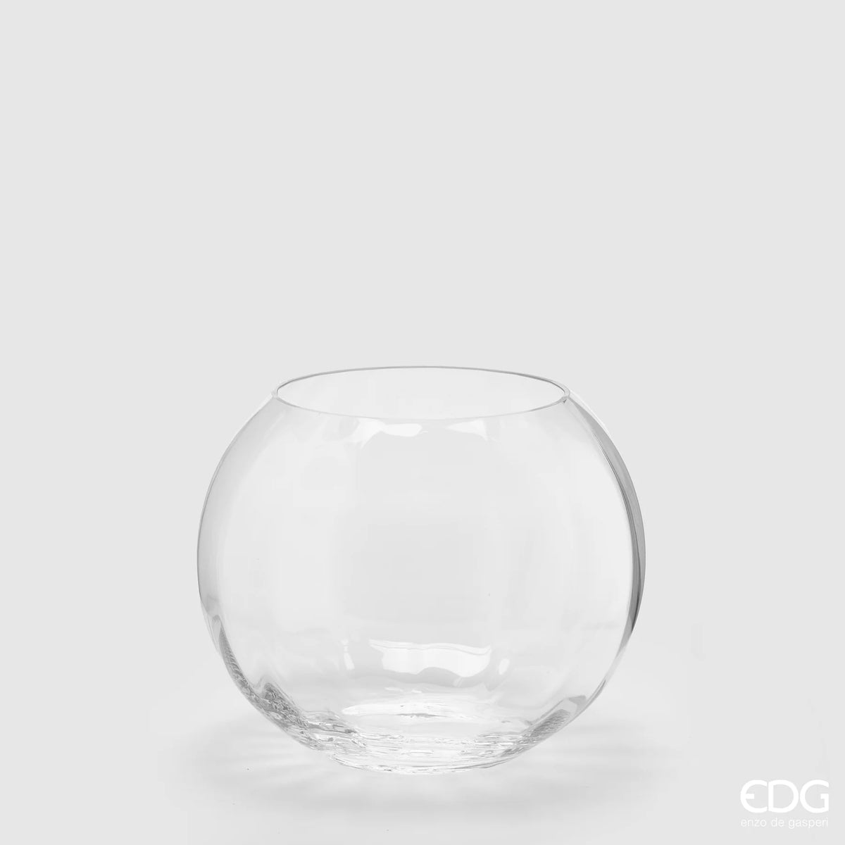 EDG Enzo De Gasperi Vaso Sfera Nida Optic in Vetro H 20  D 25 cm