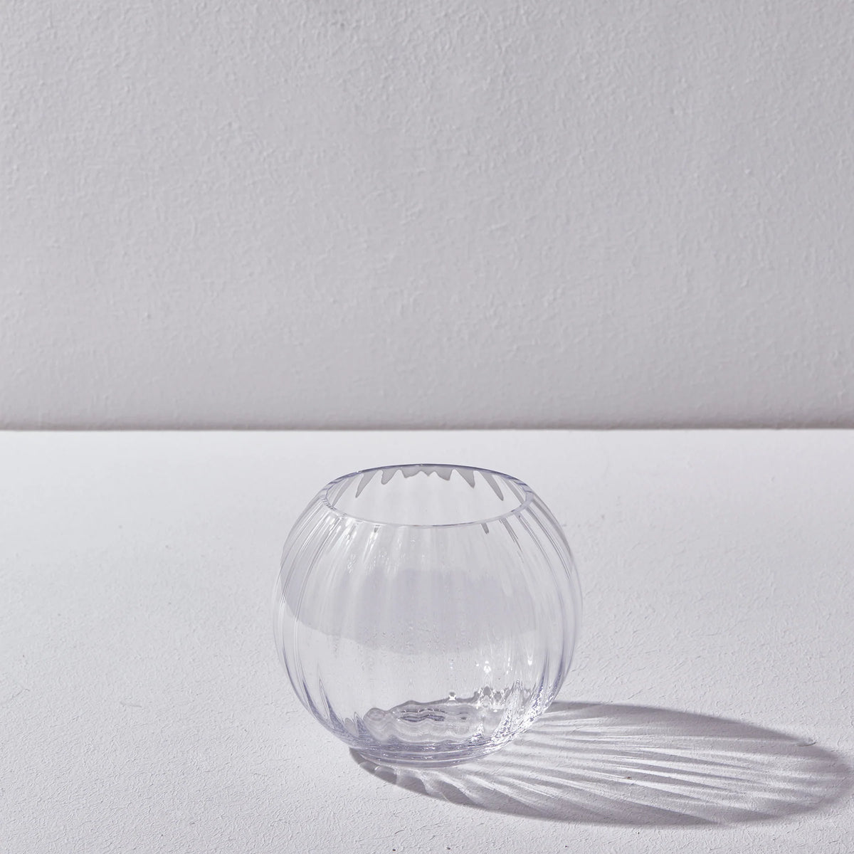 EDG Enzo De Gasperi Vaso Sfera Nida Optic in Vetro H 12,5  D15 cm
