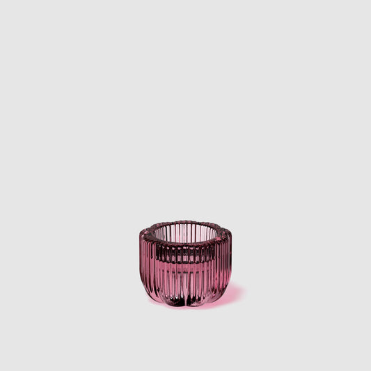 Villeroy & Boch - Fleur Bleu PortaCandela 2-in-1 di colore ROSA, lavabile in lavastoviglie, portacandele in vetro ROSA per candele, candele a stelo, realizzato a mano, decorazione per la casa, vetro