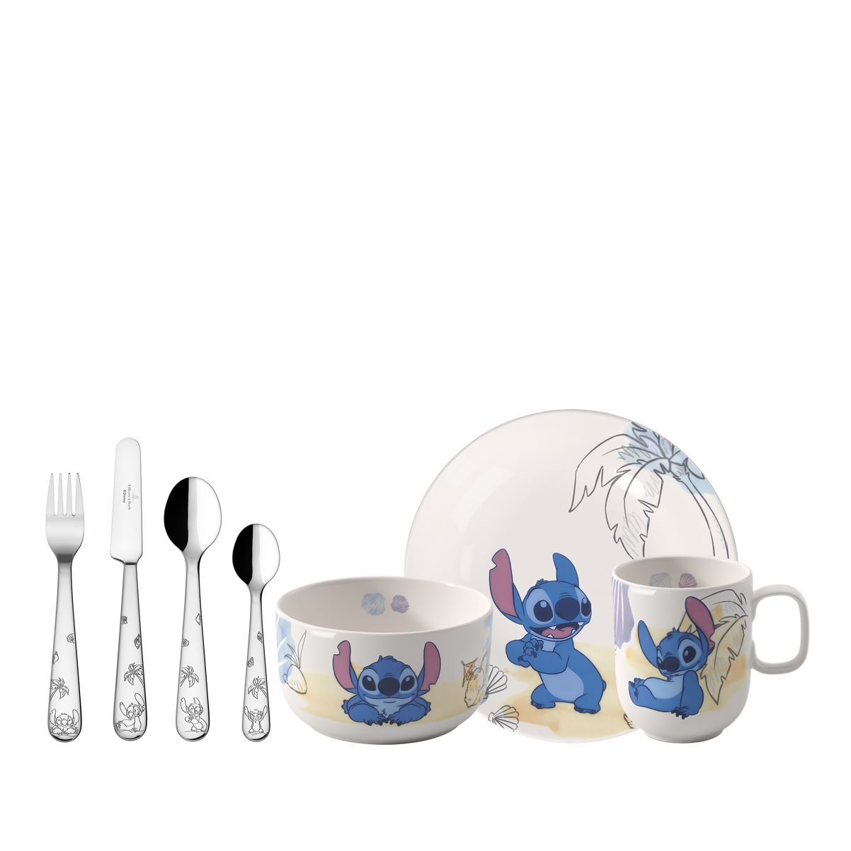 Villeroy & Boch Disney Stitch Set di stoviglie per bambini 7 pz
